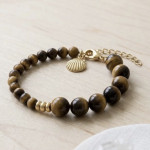 Pulseira Assimétrica Olho de Tigre